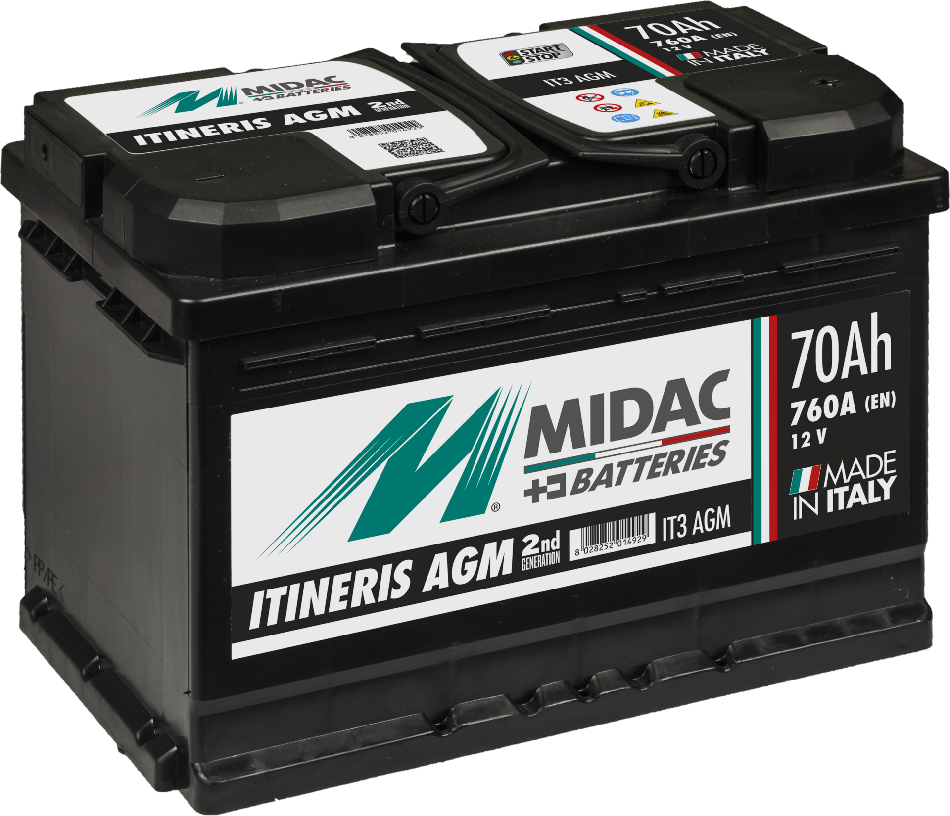 MIDAC ITINERIS 70AH D+, IT3 AGM 570.901.076 